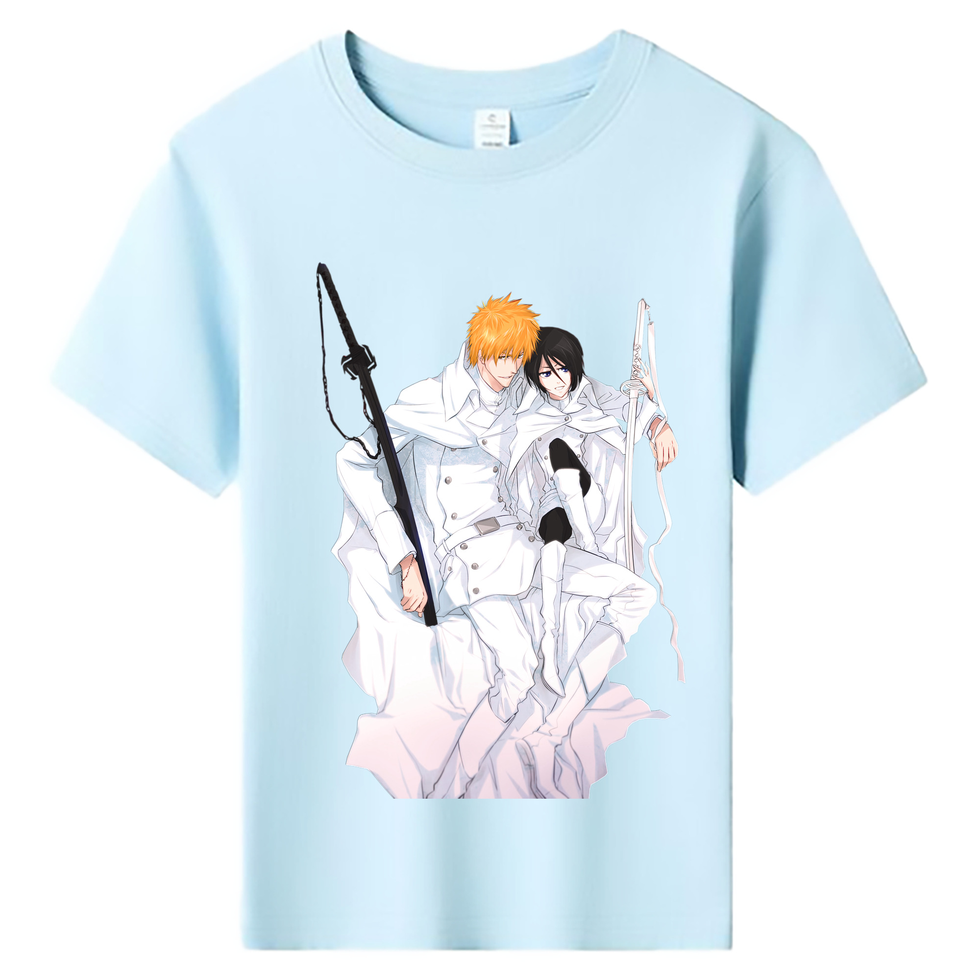 （画像用） ブリーチ 黒崎一護（くろさき いちご）BLEACH Kurosaki Ichigo 綿100％キッズTシャツ（フロントプリント）